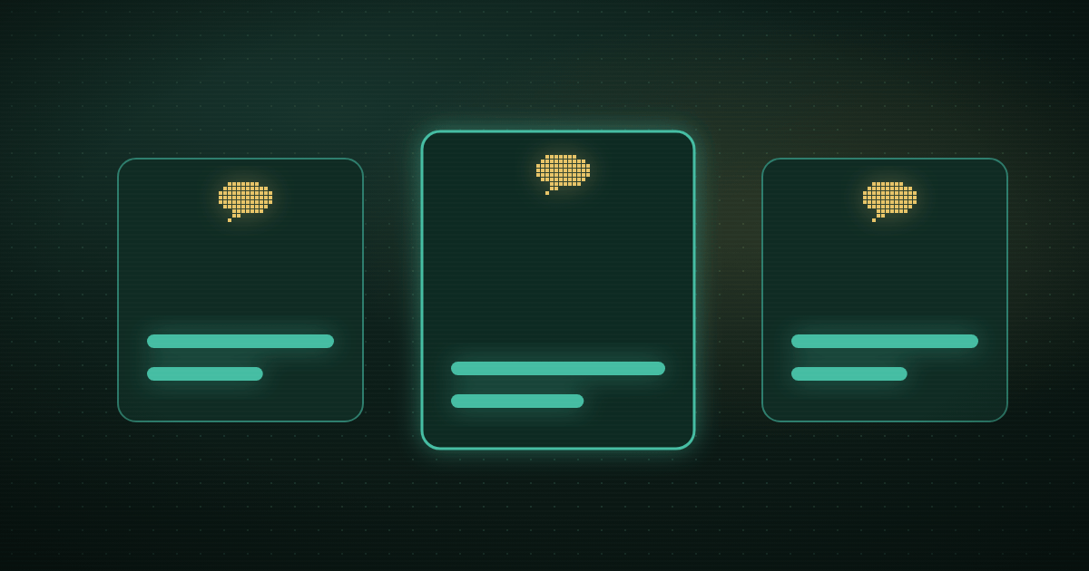 Pixel art of a support ticket icon splitting into labeled tag icons on a dark navy background