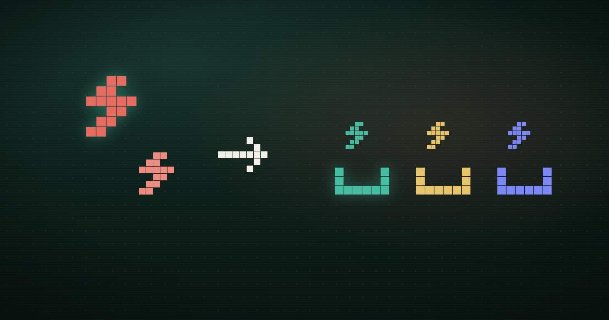 Pixel art of glowing triage layers sorting error signals into ranked stacks on a dark navy background